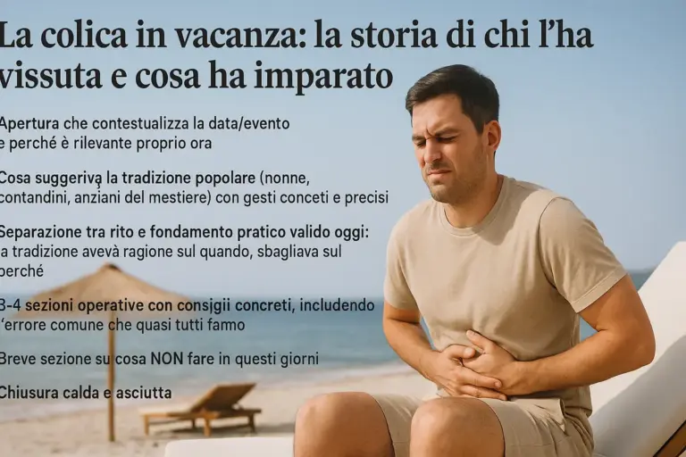 La colica in vacanza: la storia di chi l’ha vissuta e cosa ha imparato