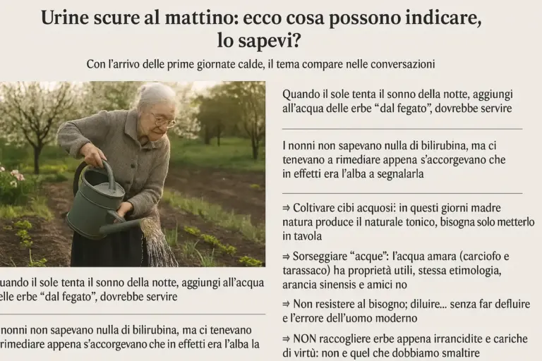 Urine scure al mattino: ecco cosa possono indicare, lo sapevi?