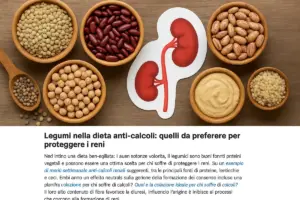 Legumi nella dieta anti-calcoli: quelli da preferire per proteggere i reni