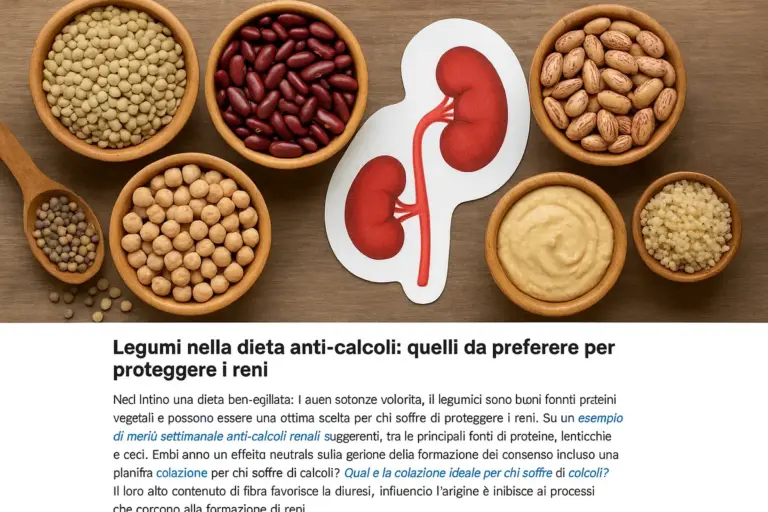 Legumi nella dieta anti-calcoli: quelli da preferire per proteggere i reni
