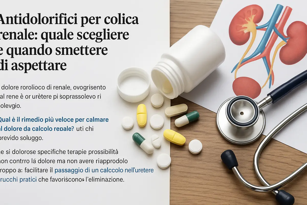 Antidolorifici per colica renale: quale scegliere e quando smettere di aspettare
