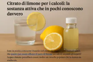 Citrato di limone per i calcoli: la sostanza attiva che in pochi conoscono davvero