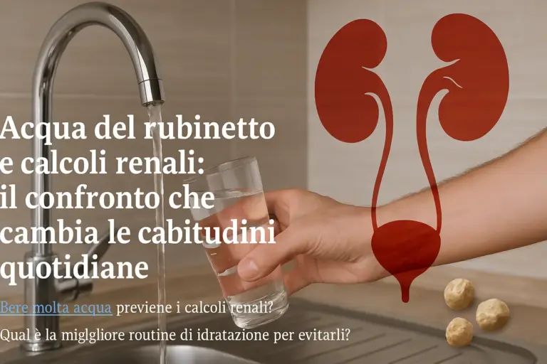 Acqua del rubinetto e calcoli renali: il confronto che cambia le abitudini quotidiane