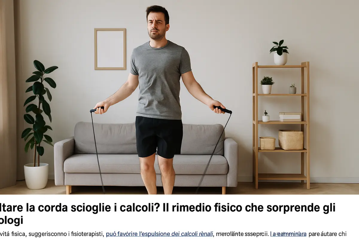 Saltare la corda scioglie i calcoli? il rimedio fisico che sorprende gli urologi