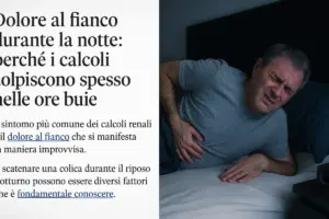 Dolore al fianco durante la notte: perché i calcoli colpiscono spesso nelle ore buie
