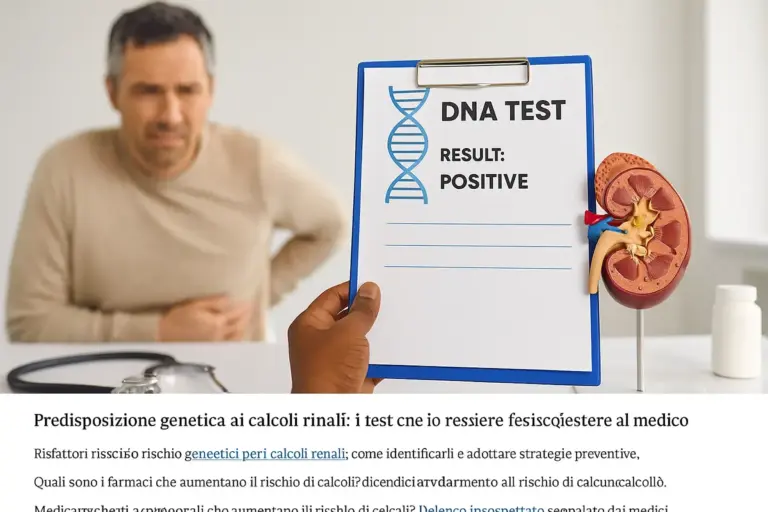 Predisposizione genetica ai calcoli renali: il test che vale la pena richiedere al medico