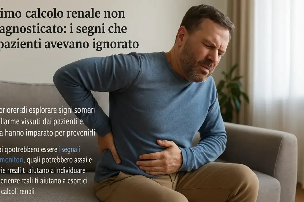 Primo calcolo renale non diagnosticato: i segni che i pazienti avevano ignorato
