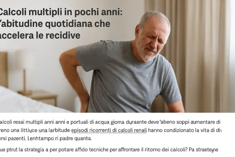 Calcoli multipli in pochi anni: l’abitudine quotidiana che accelera le recidive