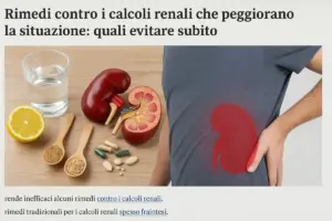 Rimedi contro i calcoli renali che peggiorano la situazione: quali evitare subito