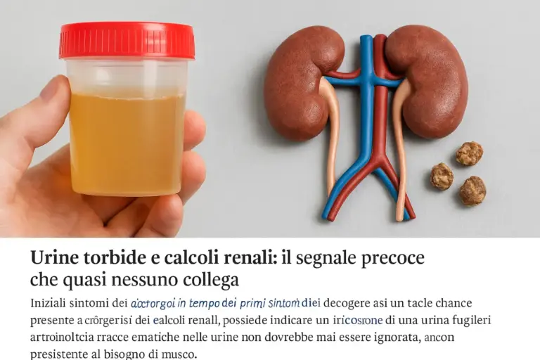 Urine torbide e calcoli renali: il segnale precoce che quasi nessuno collega