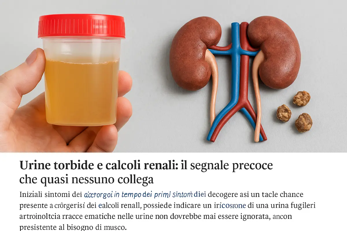 Urine torbide e calcoli renali: il segnale precoce che quasi nessuno collega
