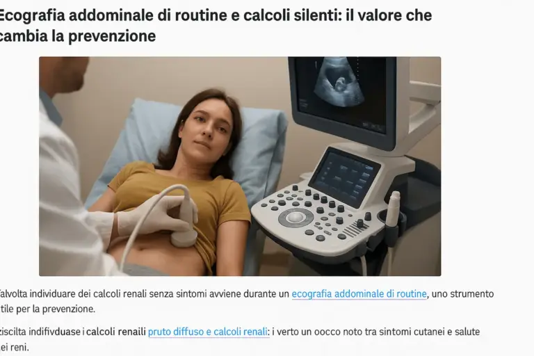 Ecografia addominale di routine e calcoli silenti: il valore che cambia la prevenzione