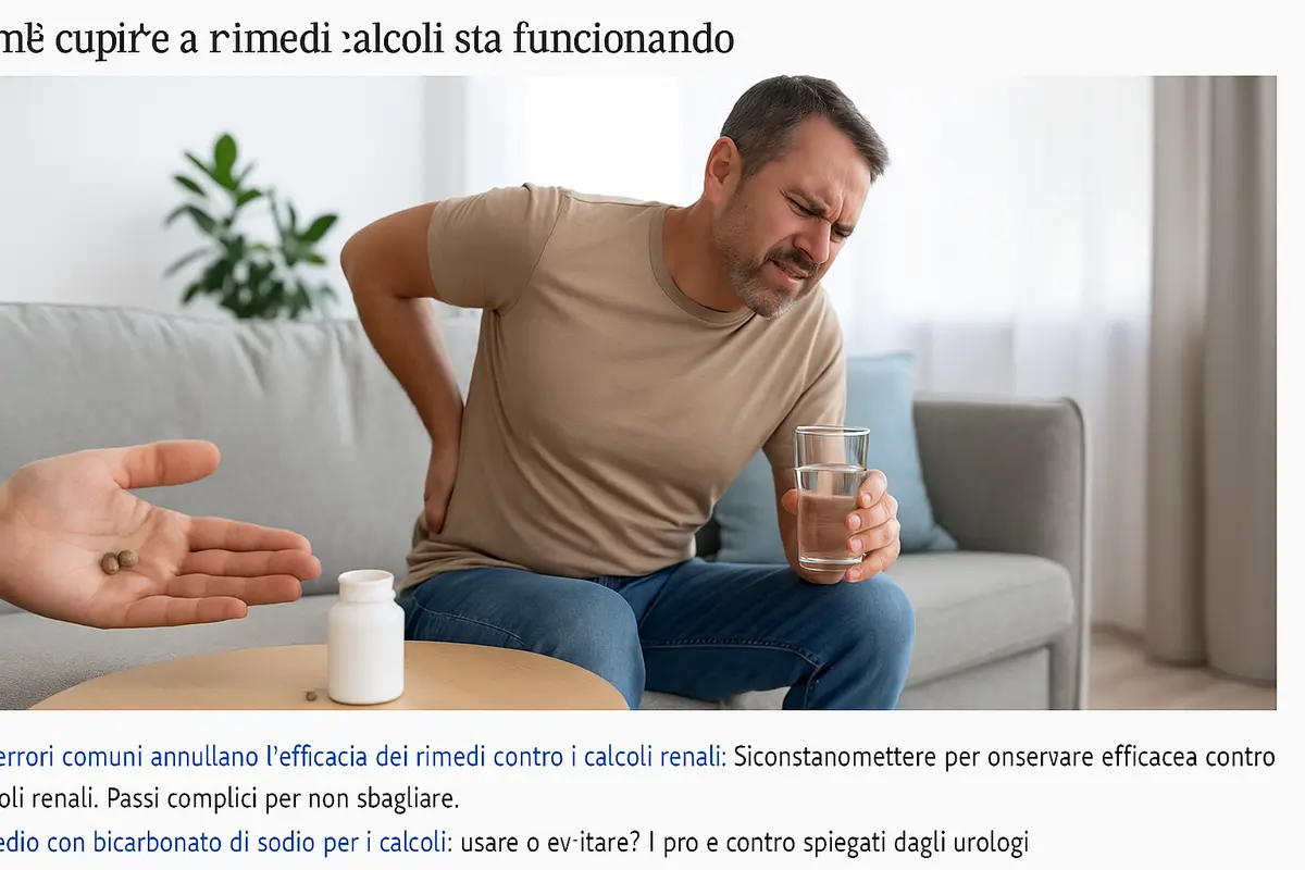 Come capire se un rimedio per i calcoli sta funzionando: i segnali da osservare