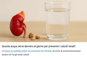 Idratazione corretta per prevenire i calcoli renali: quanta acqua serve davvero al giorno