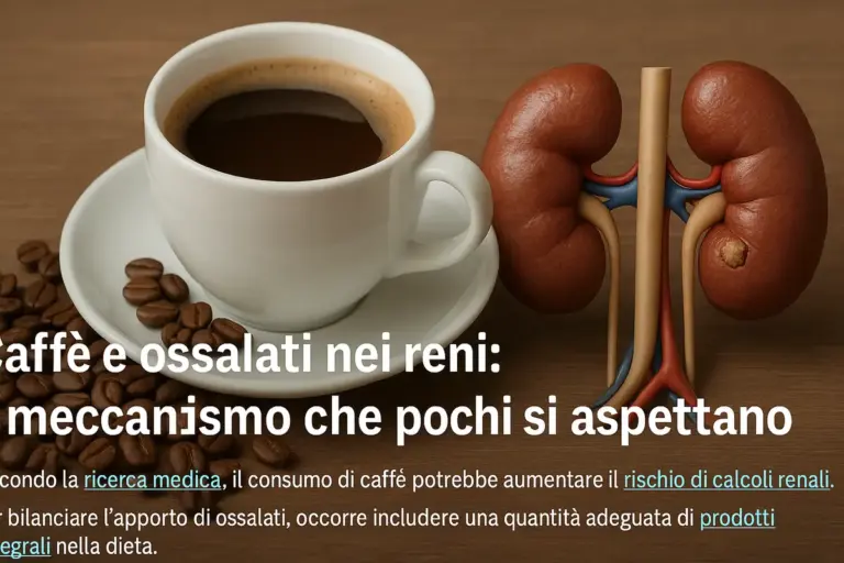 Caffè e ossalati nei reni: il meccanismo che pochi si aspettano