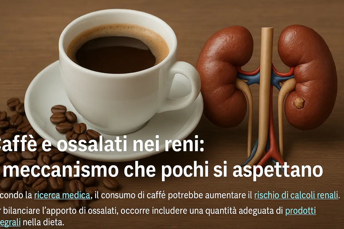 Caffè e ossalati nei reni: il meccanismo che pochi si aspettano