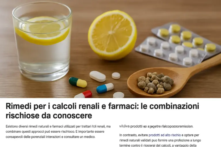 Rimedi per i calcoli renali e farmaci: le combinazioni rischiose da conoscere