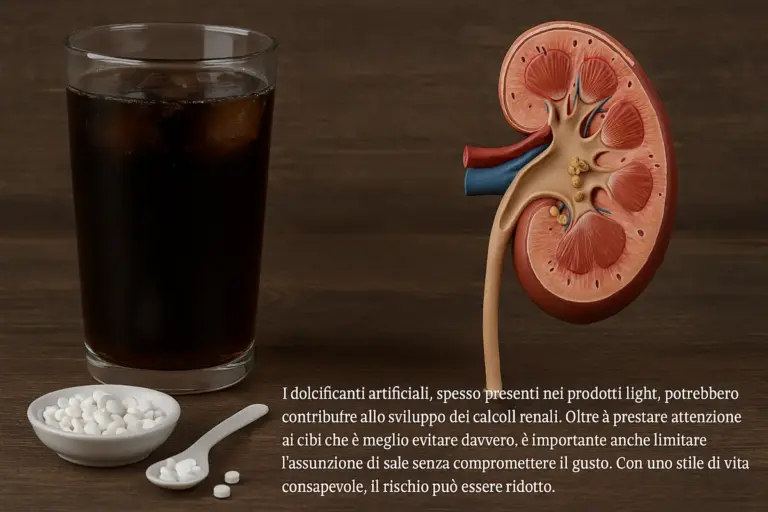 Dolcificanti artificiali e calcoli renali: il rischio nascosto nei prodotti light