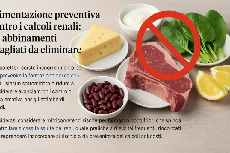 Alimentazione preventiva contro i calcoli renali: gli abbinamenti sbagliati da eliminare