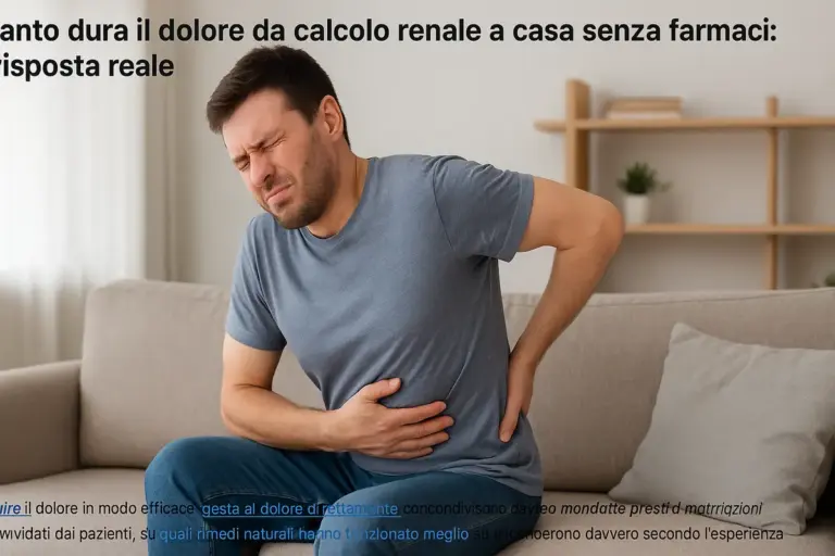 Quanto dura il dolore da calcolo renale a casa senza farmaci: la risposta reale