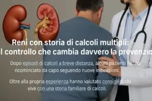 Reni con storia di calcoli multipli: il controllo che cambia davvero la prevenzione