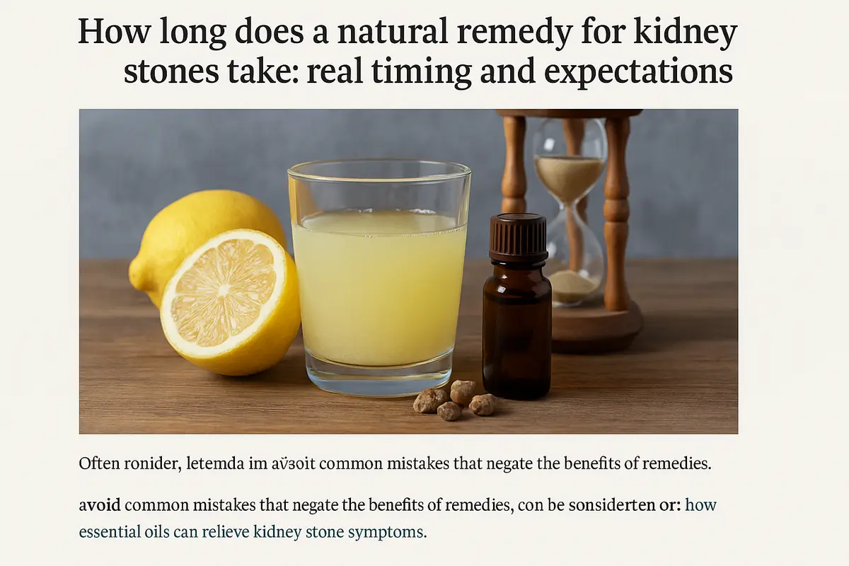 Quanto tempo serve a un rimedio naturale per i calcoli: tempi reali e aspettative