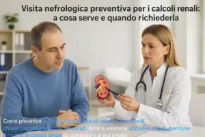 Visita nefrologica preventiva per i calcoli renali: a cosa serve e quando richiederla