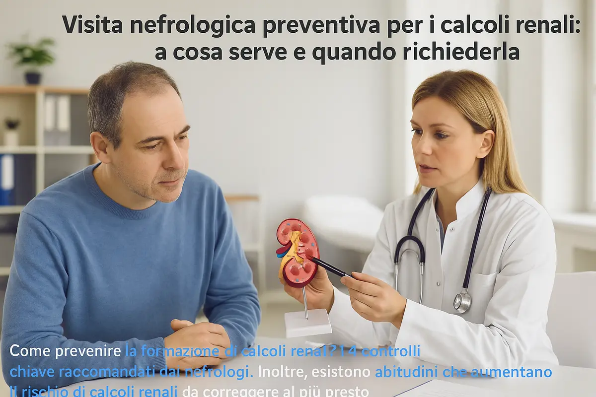 Visita nefrologica preventiva per i calcoli renali: a cosa serve e quando richiederla