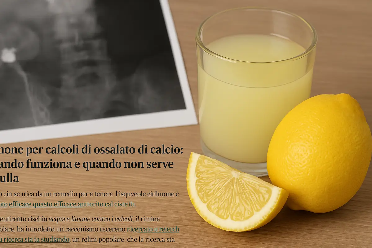 Limone per calcoli di ossalato di calcio: quando funziona e quando non serve a nulla