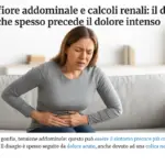 Gonfiore addominale e calcoli renali: il disagio che spesso precede il dolore intenso