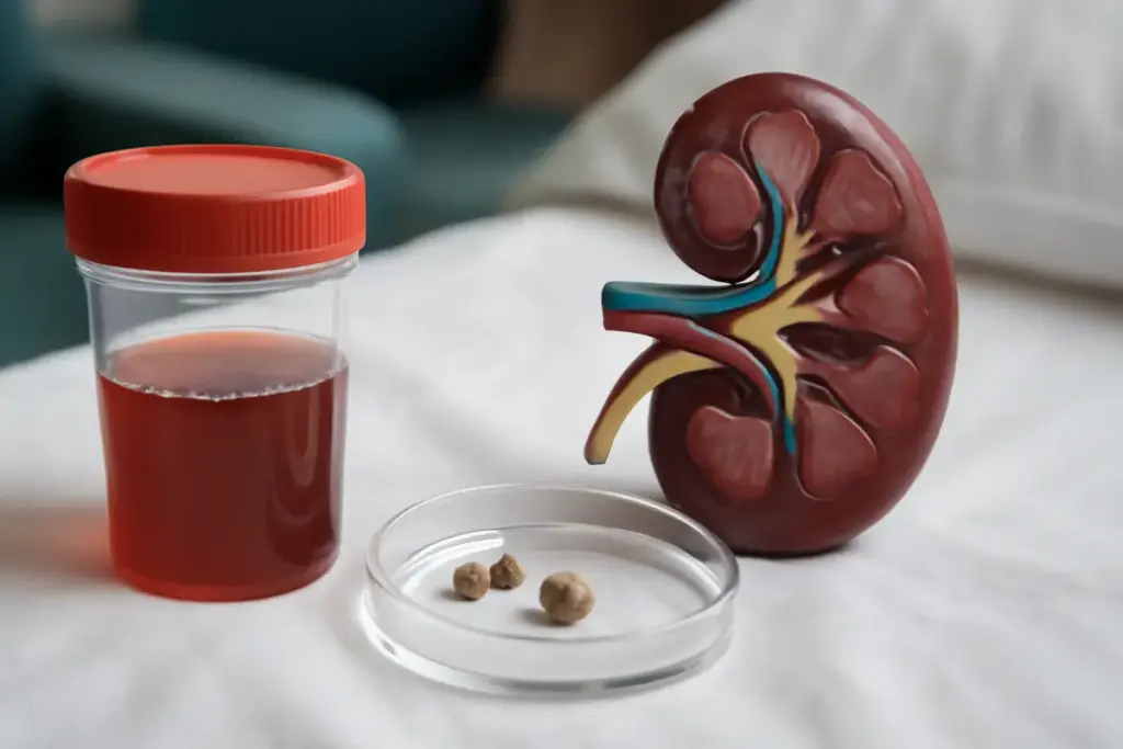 Ematuria macroscopica e calcoli renali: come distinguerla da altre cause comuni